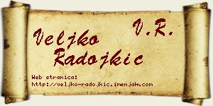 Veljko Radojkić vizit kartica
